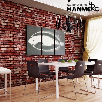 【Hanmero】PVC抑制發泡磚紋壁紙中式古典臥室客廳背景滿鋪墻紙